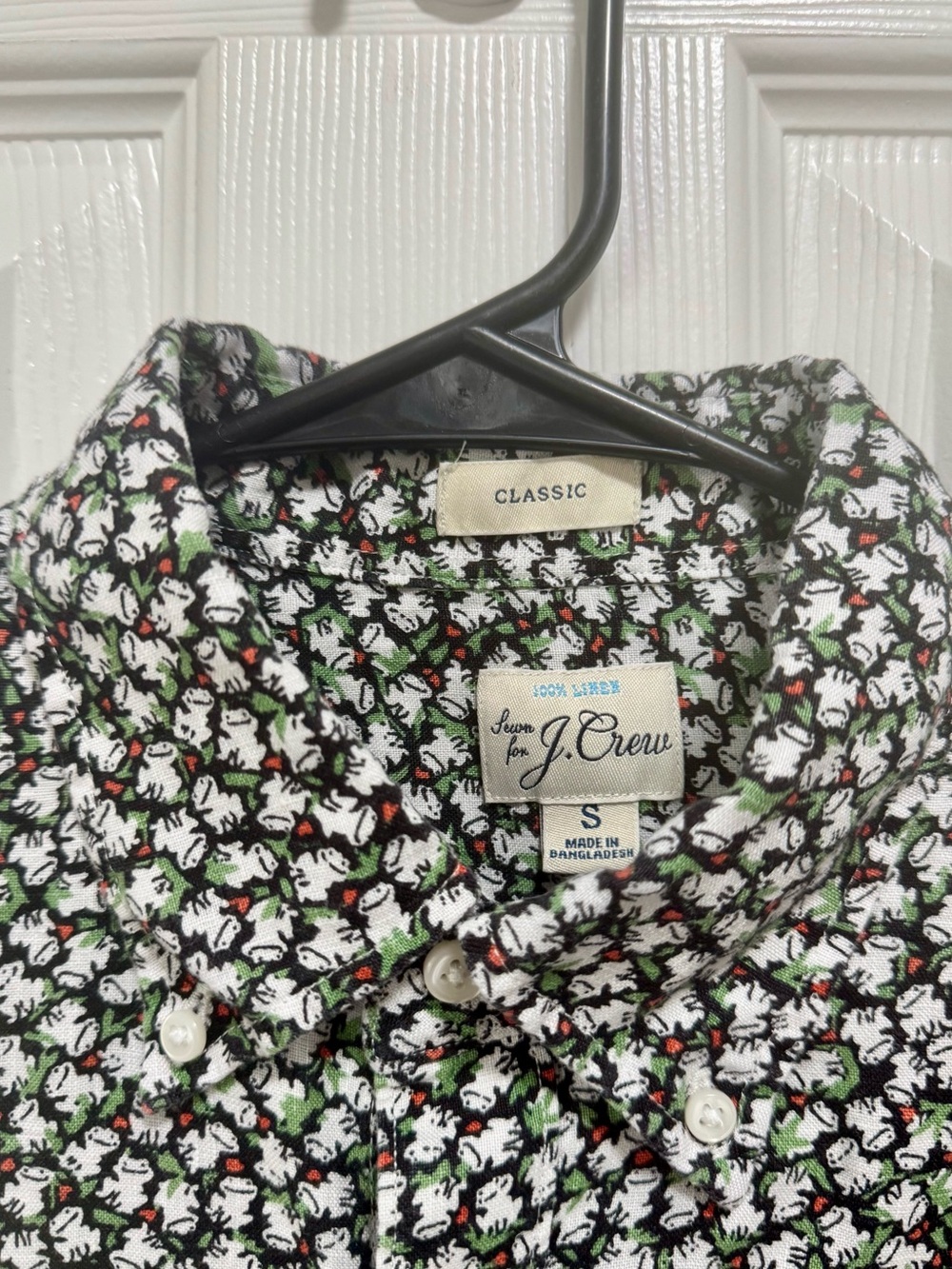 Men’s J. Crew Linen Frog Shirt Size S